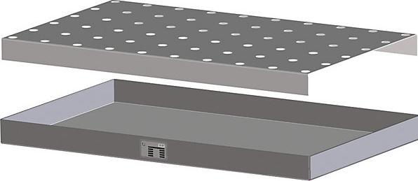 Image du produit Bauer Cuve en inox pour bidons, modèle homologué, 20 l, L x l x h 940 x 370 x 60 mm.