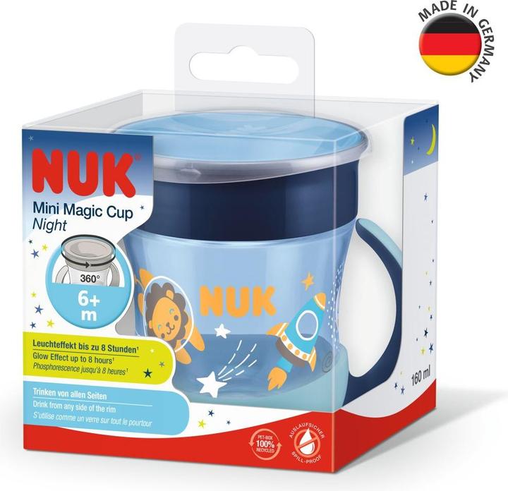 Produktbild NUK Mini Magic Cup Night, 160ml, einzigartiger Trinkrand, abdichtende Silikonscheibe, ab 6 Monaten (0.16 l)