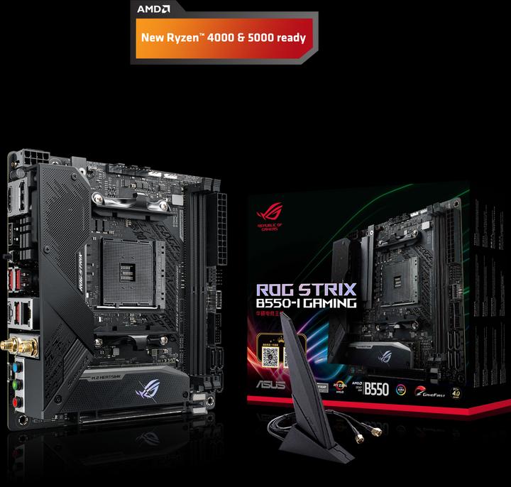 Actual product image ASUS ROG STRIX B550-I GAMING (AM4, AMD B550, Mini-ITX)