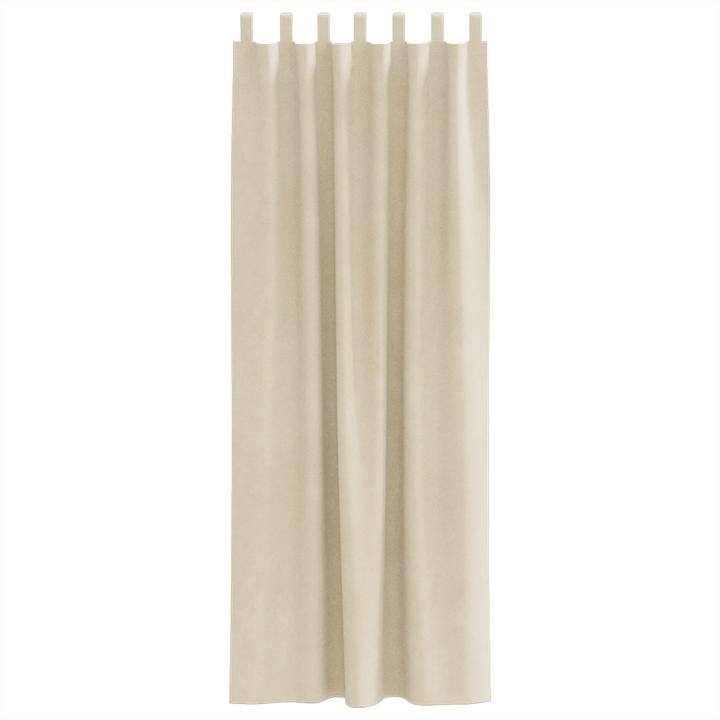 Produktbild VidaXL Verdunkelungsvorhänge mit Schlaufen 2 Stück Creme Samt (140 x 260 cm)