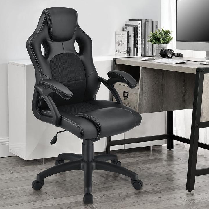 Actual product image Juskys Montreal Racing Desk Chair in Black