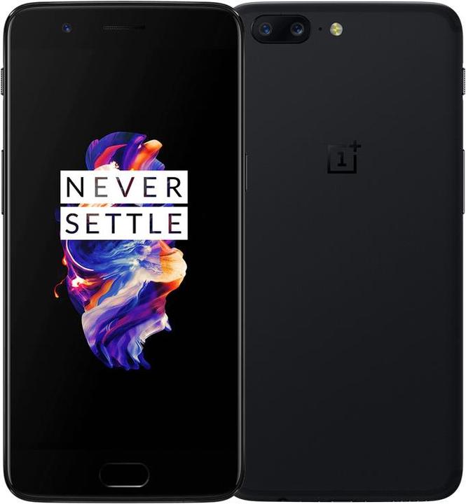 Produktbild OnePlus 5 (128 GB, Midnight Black, 5.50", Dual SIM, 16 Mpx, 4G)