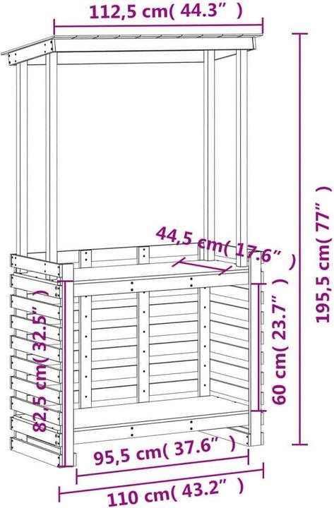Produktbild VidaXL Gartenbar mit Dach (57 cm)