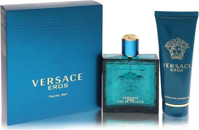 Actual product image Versace Eros Travel Set 50ml Eau De Toilette Spray + 100ml Shower Gel (Fragrance set)