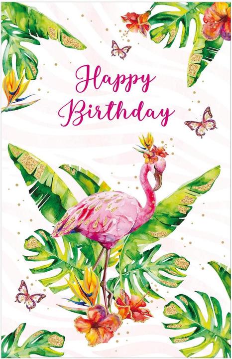 Produktbild Susy Card Geburtstagskarte Flamingo 11 x 17 cm (1 Stk.)