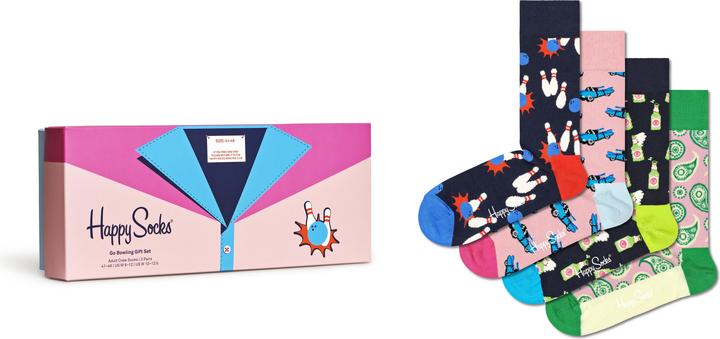 Image du produit Happy Socks Go Bowling Gift Set (paquet de 4, 41 - 46)