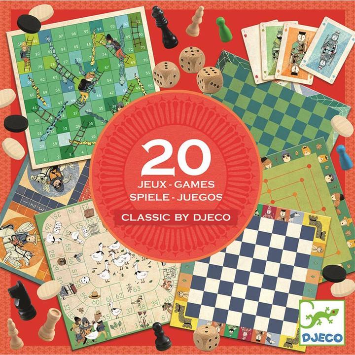 Djeco Classic Box (30 jeux) (Allemand, Français, Italien, Anglais)