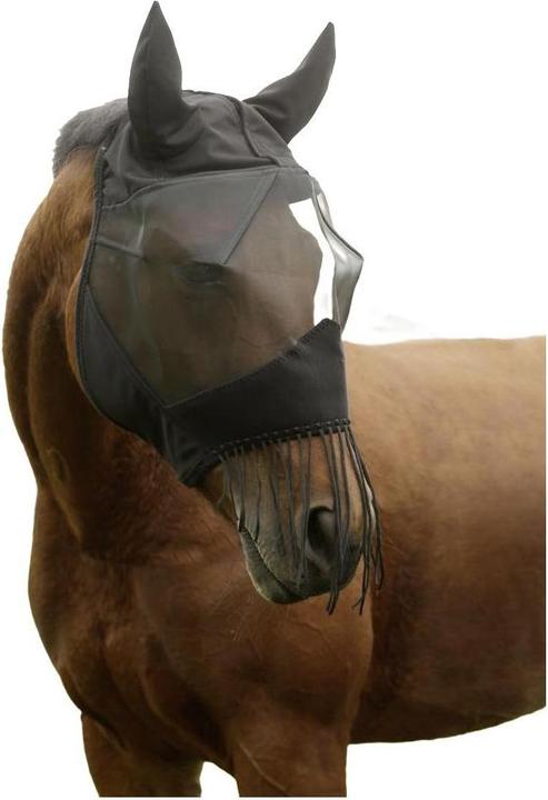 Kerbl Masque anti-mouches avec protection auditive et cordons émeu