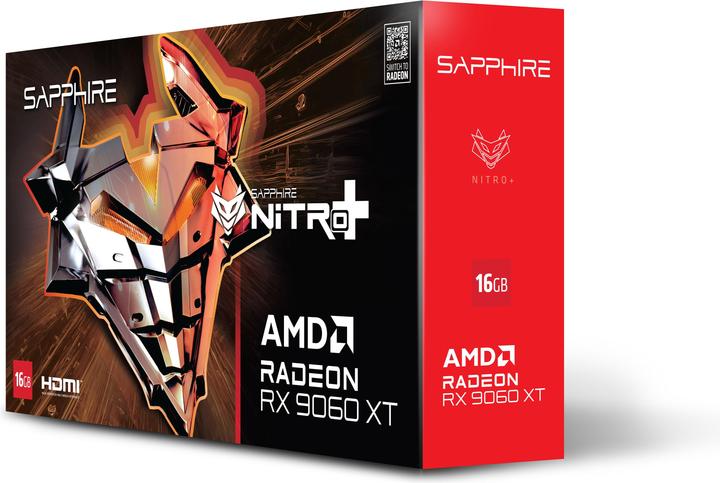 Produktbild Sapphire Radeon RX9060XT Nitro+ GAMING OC 16GBGDDR6 HDMI DP (16 GB)
