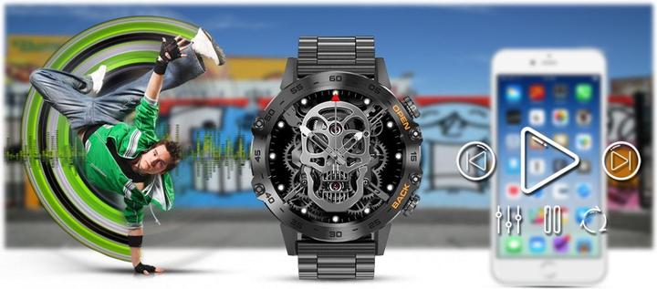 Produktbild Gravity SMARTWATCH MĘSKI GT9-2 - WYKONYWANIE POŁĄCZEŃ, CIŚNIENIOMIERZ (sg021b) (48 mm)