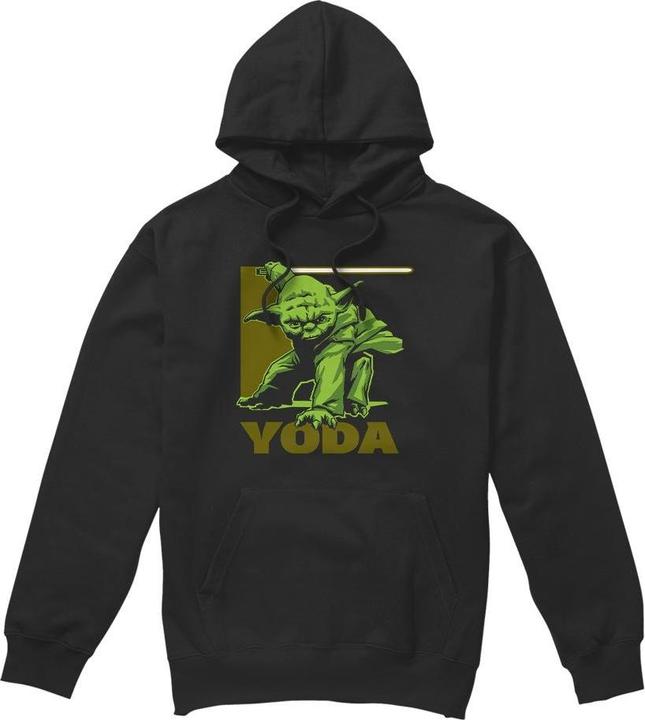 Immagine prodotto Star Wars Felpa con Cappuccio Yoda Quadrato Uomo (M)