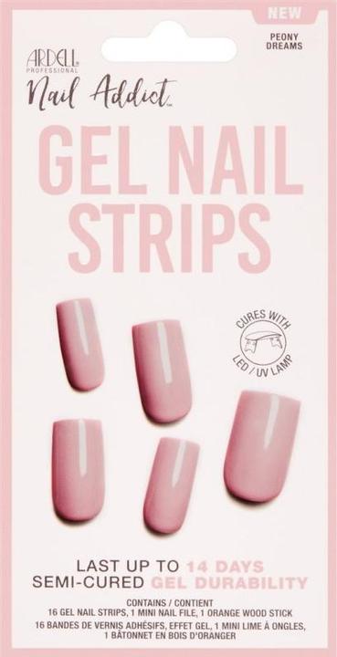 Ardell Nail Addict Gel Nail Strips Peony Dreams 16 Stk (Pink)