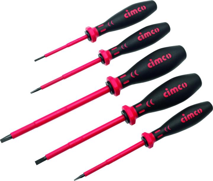 Actual product image Cimco VDE screwdriver set 5 pieces (Slotted screws)
