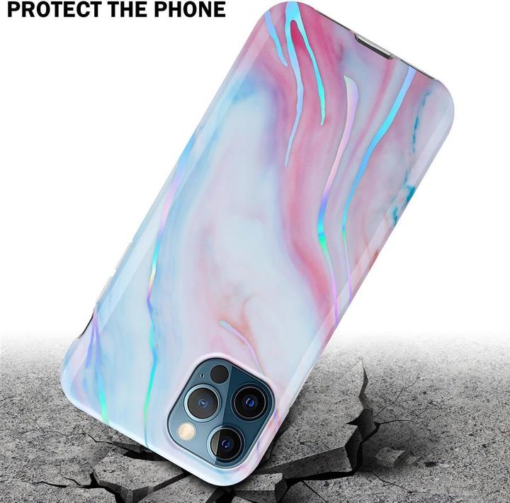 Actual product image Cadorabo IMD TPU Colorful Marble Cover (Apple iPhone 12 Pro Max)