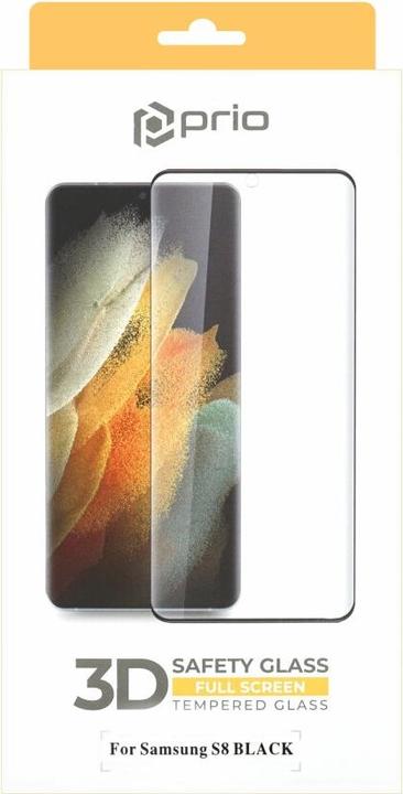Actual product image prio 3D Screen Protector Glass for Samsung S8 black (1 Piece, Samsung Galaxy S8)