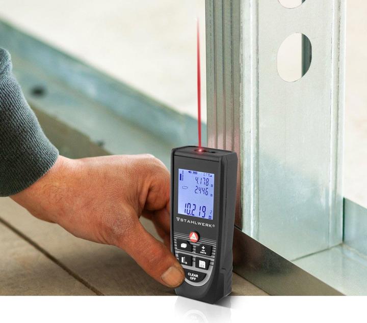 Image du produit Stahlwerk Télémètre laser LDM-80 ST jusqu'à 80 m écran LCD rétro-éclairé (80 m, 635 nm)