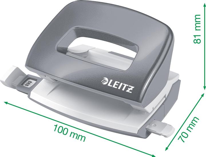 Actual product image Leitz Punch + stapler WOW metallic red