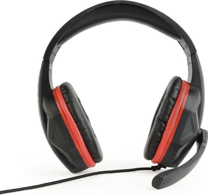 Produktbild Gembird GHS-03 Gaming headset with volume control, matte black/red (Kabelgebunden)