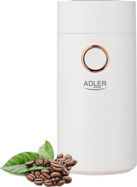 Actual product image Adler Coffee grinder AD4446wg 150 W, Coffee beans capacity 75 g, Lid safety switch, Baltas (EU plug)
