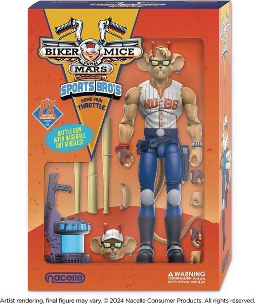 Produktbild Nacelle Biker Mice from Mars Actionfigur Sports Bros Home-Run Throttle - Previews Exclusive
