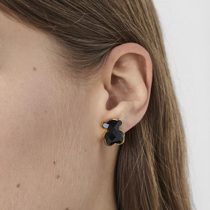 Produktbild Tous Silver teddy bear earrings with onyx 215433580 (Sterling Silber)