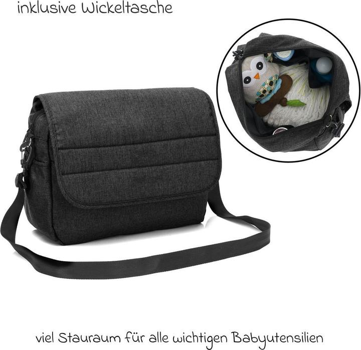Produktbild Fillikid Kinderwagen 3 in 1 3-1 Kombi-Kinderwagen-Set Fill Jaguar mit