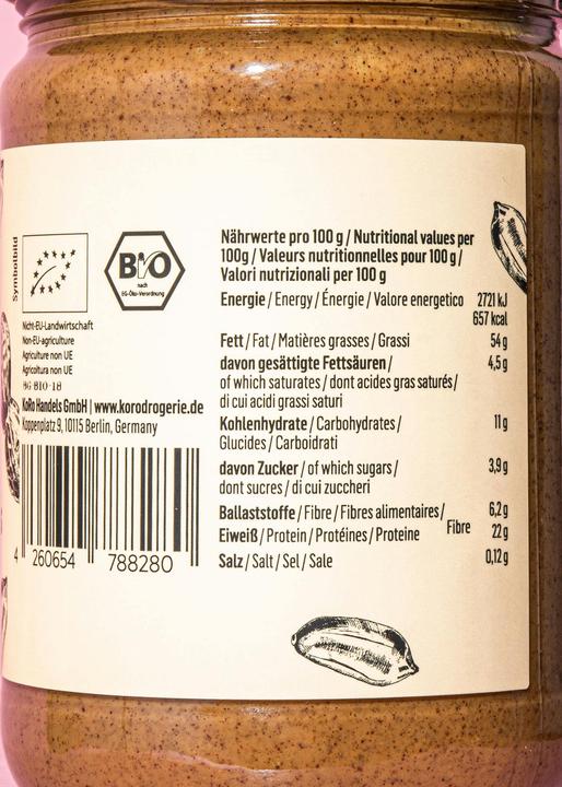 Image du produit KoRo Beurre de cacahuètes bio avec peau (6000 g)