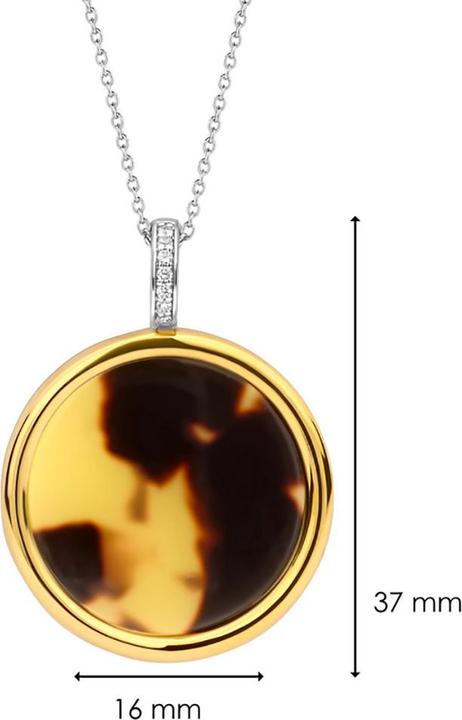Image du produit Ti Sento Milano Chaîne et pendentif écaille de tortue bicolore 6795TU (Argent 925, 43 cm)