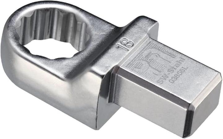SW-Stahl 03858L Einsteck-Ringschlüssel 18 mm I Einsteckvierkant 14 x 18 mm I Einsteckringschlüssel S