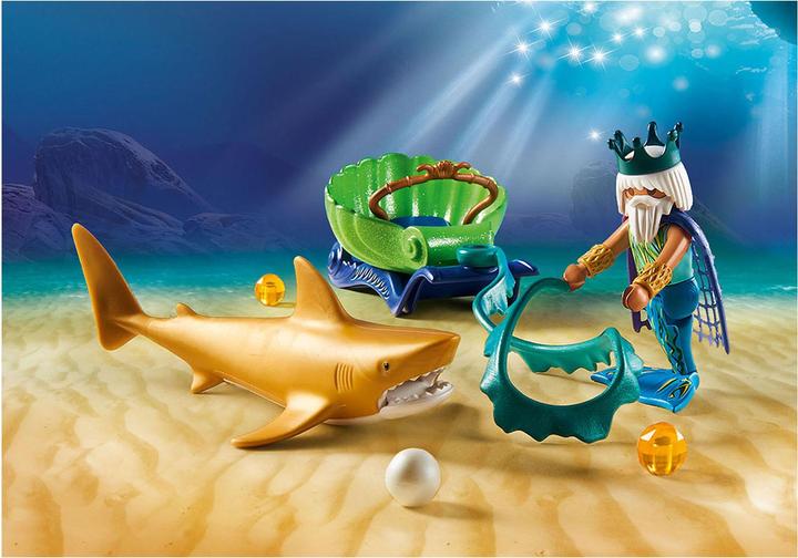 Produktbild Playmobil Meereskönig mit Haikutsche (70097)