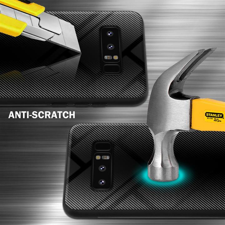 Actual product image Cadorabo TPU Striped Glass Cover (Samsung Galaxy Note 8)