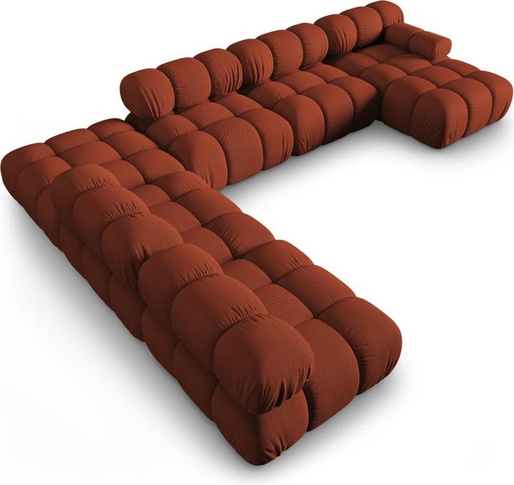 Actual product image Micadoni Modular Panoramic Left Corner Sofa, "Bellis", 7 Seats, 376x282x70Made in Europe (Sofa landscape)