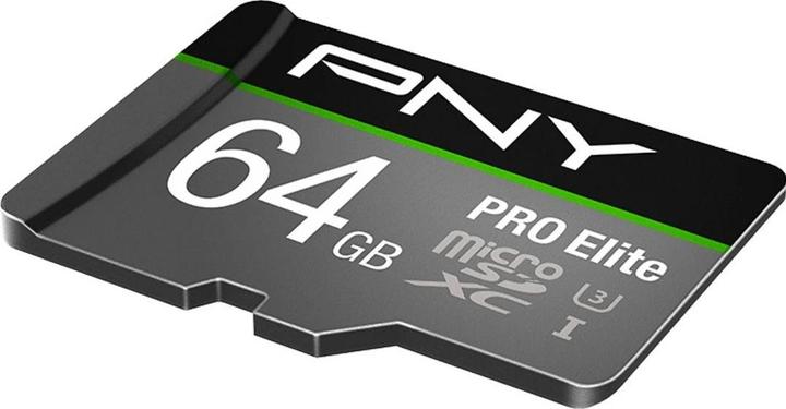Actual product image PNY Pro Elite (64 GB, microSDXC, U3, UHS-I)