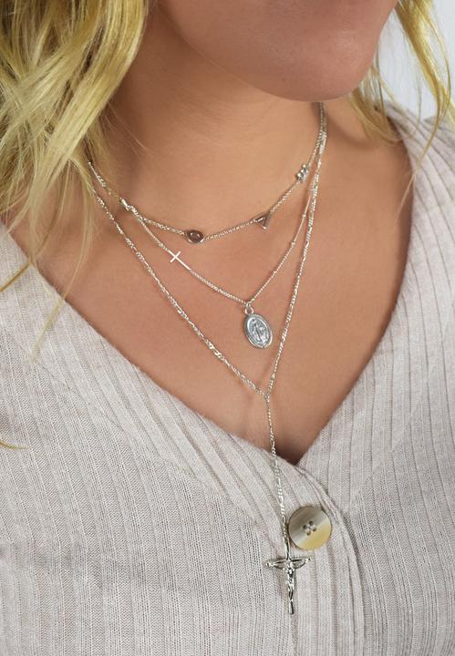 Actual product image Elli Marienbild Anhänger und Kreuz (925 Silver, 45 cm)