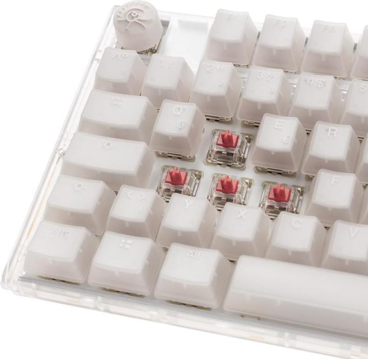 Produktbild Ducky One 3 Aura White TKL Gaming Tastatur, RGB LED - MX-Silent-Red (DE, Kabelgebunden)