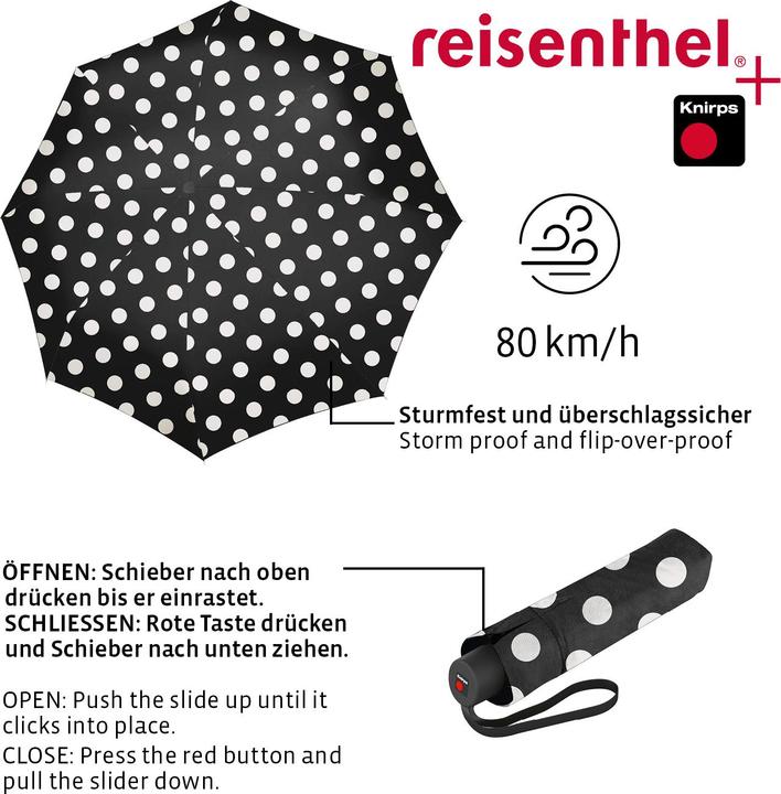 Image du produit reisenthel Parapluie Pocket Classic Dots White