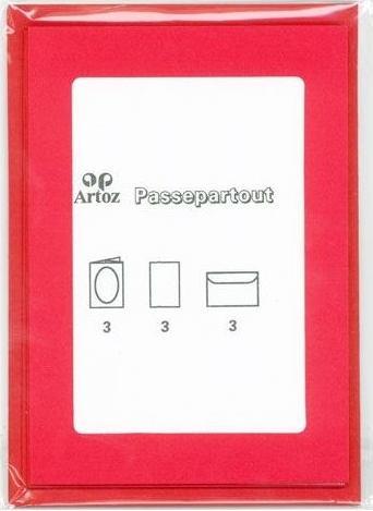 Artoz Passp. A6, 1001 rot (220 g/m², 3 x, A6)