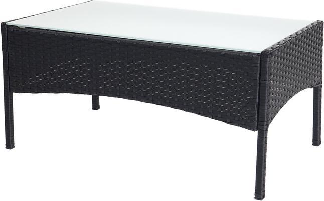Actual product image Swisshandel24 3-2-1-1 Poly-Rattan Garden Set Halden, Seating Group - anthracite, Cushions anthracite
