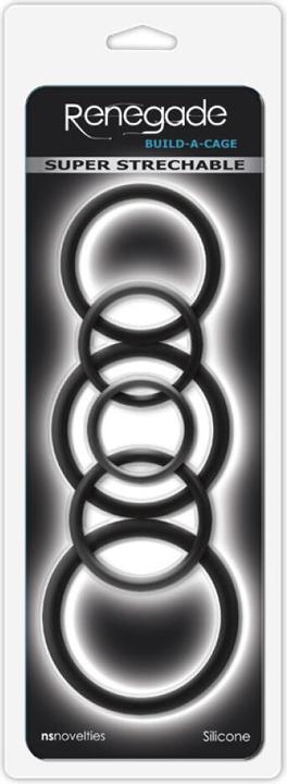 Produktbild NS Novelties Renegade Bauen Einen Käfig Ringe Schwarz (7 cm)
