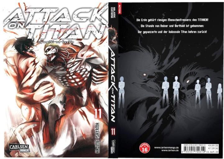 Actual product image Attack on Titan, Band 11 (German, Hajime Isayama, 2015)