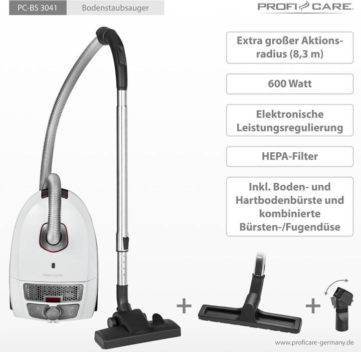 Actual product image Profi-Care Profi Care Vacuum Cleaner with Bag PC BS 3041 Floor Vacuum Cleaner