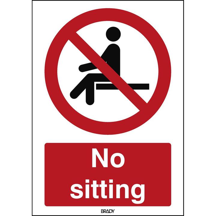 Produktbild Brady ISO Safety Sign - No sitting