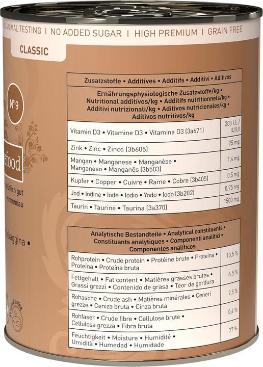 Immagine prodotto Catz Finefood No.09 Selvaggio (Adulto, 1 pz., 400 g)