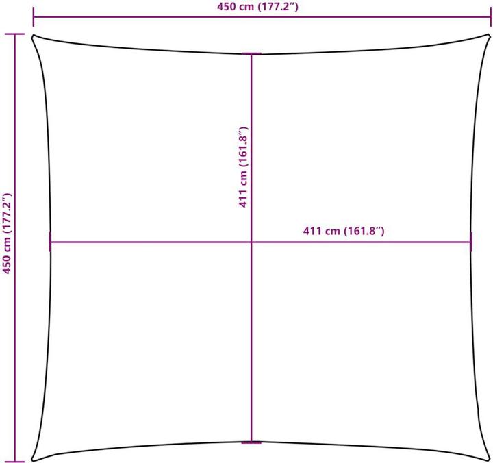 Produktbild VidaXL Sonnensegel (450 x 450 cm)