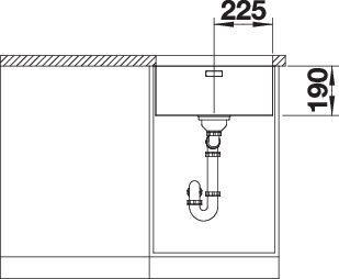 Produktbild Blanco Andano 450-U (Unterbauspüle, 45 cm, 49 cm)