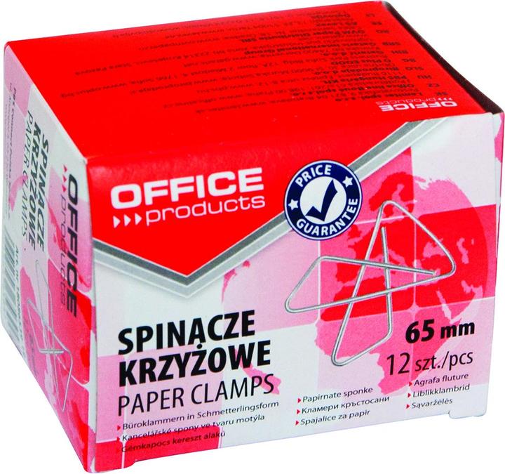 Immagine prodotto Office Products Graffette, croce, 65 mm, 12 pezzi, argento (12 x)