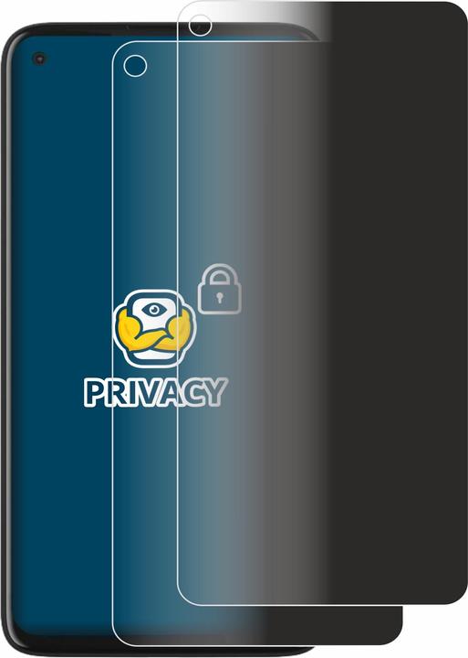 Productafbeelding BROTECT Anti-spionnetje privacyfolie Beschermfolie tegen blauw licht (2 Stuk, Motorola Moto G8 Vermogen)