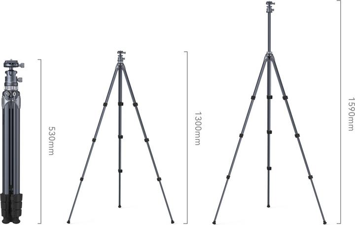 Produktbild SmallRig Lightweight Travel Tripod AP-02 4222B (Metall)