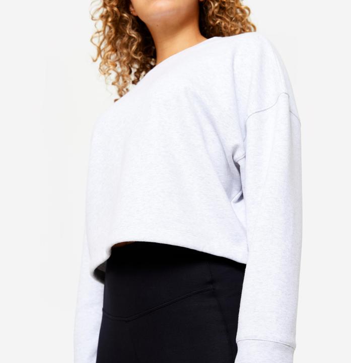 Image du produit Domyos Sweatshirt Crop Top Fitness confortable extensible gris (L)