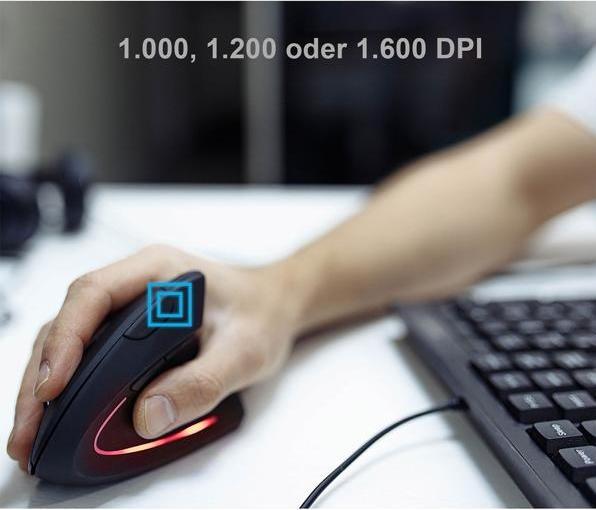 Actual product image Eaxus Ergonomic vertical mouse, wireless (Wireless)